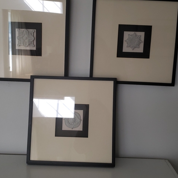 Other - 3 piece framed/matted wall art